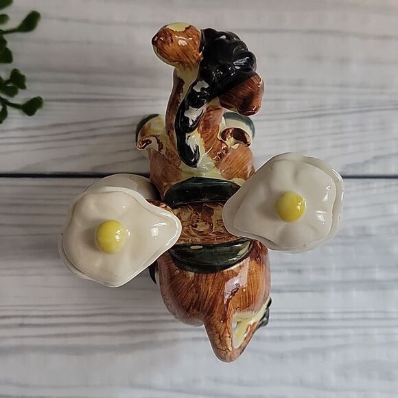 Vintage pack mule vinegar and oil set in porcelain - Picture 4 of 10